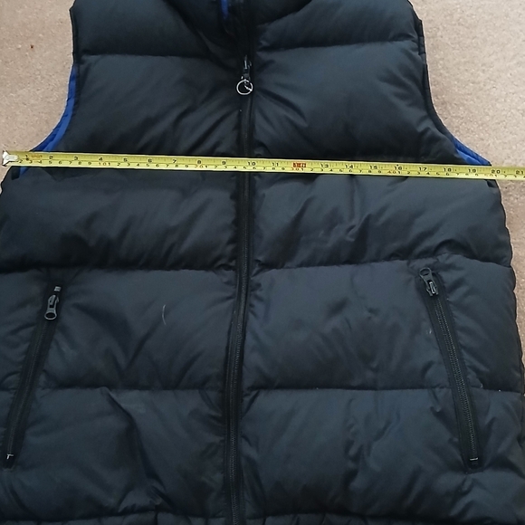 Kids Reversible Lands End Goose Down Puffer Vest.  Size M Blue/Black. (FL) - Picture 7 of 8